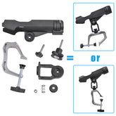 Heavy-duty rod holder clamp on boat